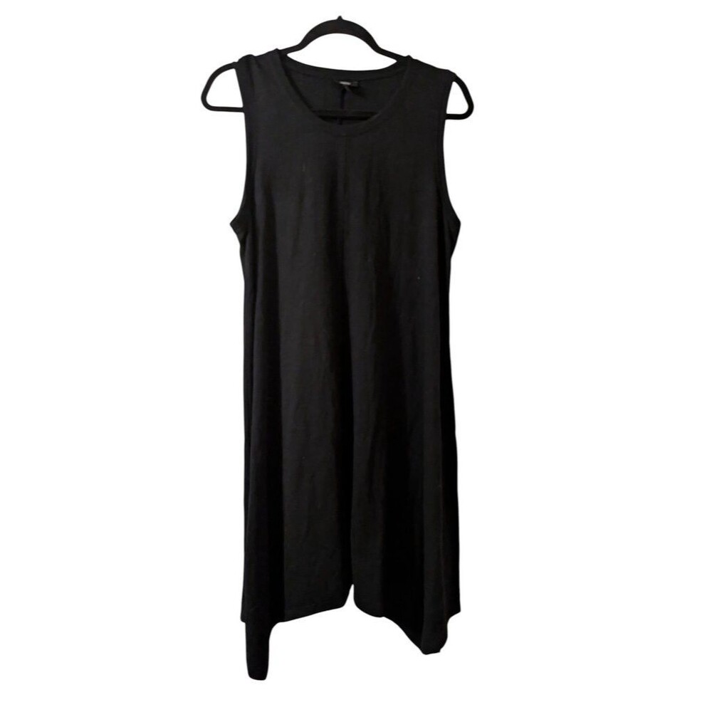 Massio Black Sleeveless Asymmetrical Dress
